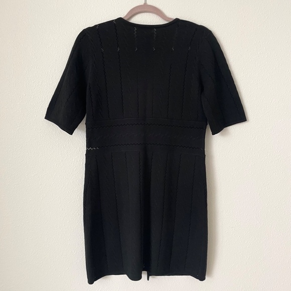 Madison Studio Black V-Neck Long Sweater Button Up Elbow Length Sleeve Sz Med - Picture 9 of 16
